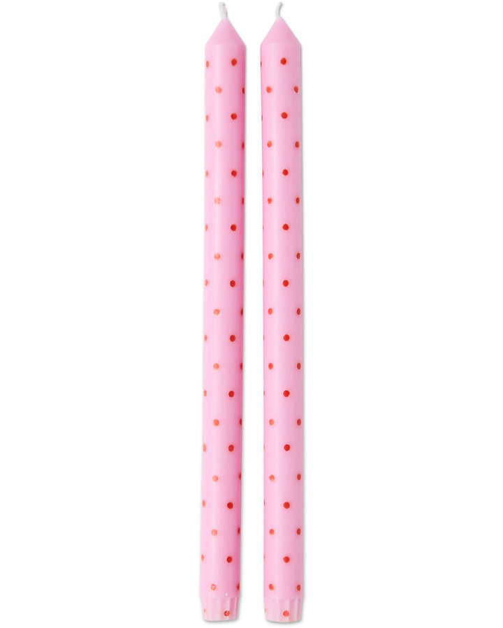 Kip & Co Kiss Me Polkadot Dinner Candle 2P Set