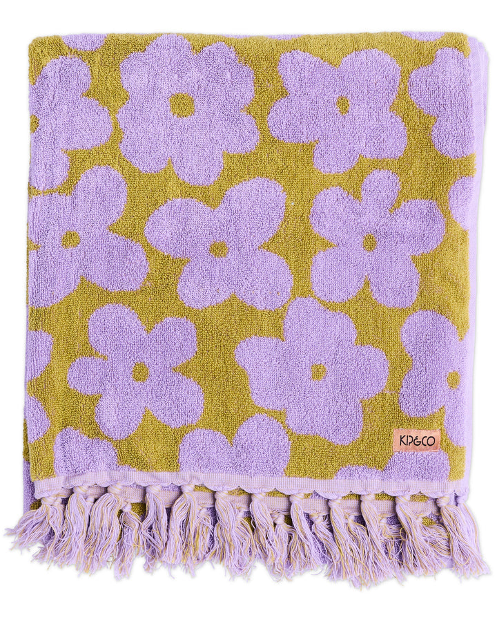 Kip & Co Big Flower Terry Bath Sheet