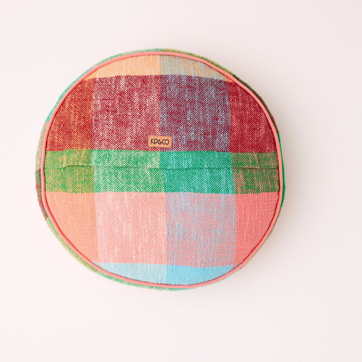 Kip & Co Paloma Tartan Woven Pea Cushion
