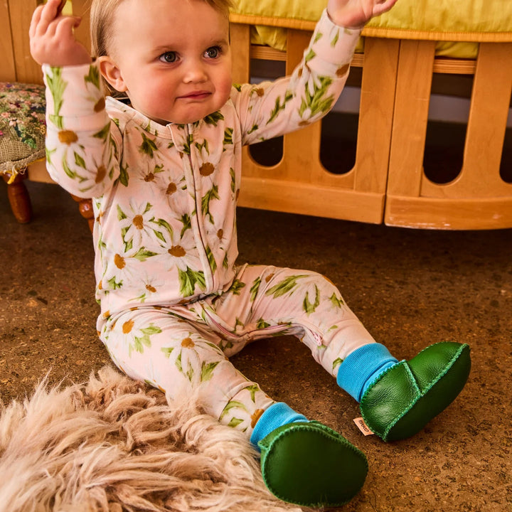 Kip & Co Green Baby Booties
