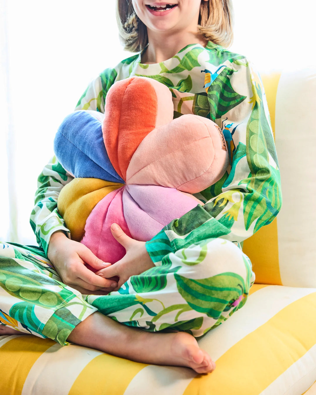 Kip & Co Sunny Field Velvet Petal Cushion