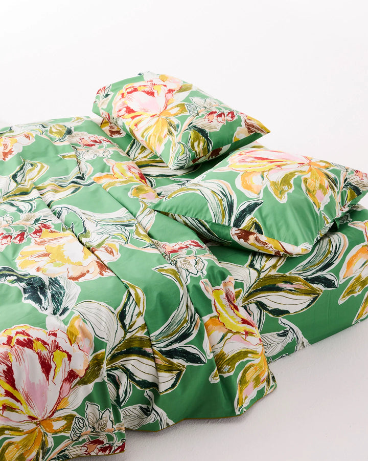 Kip & Co Somerset Green Organic Cotton Quilt Cover
