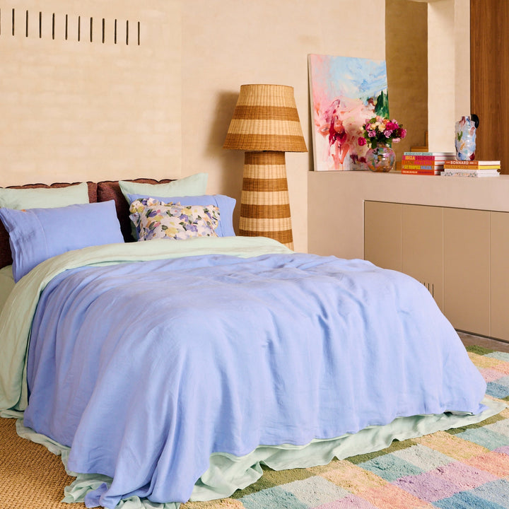 Kip & Co Vista Blue Linen Pillowcases