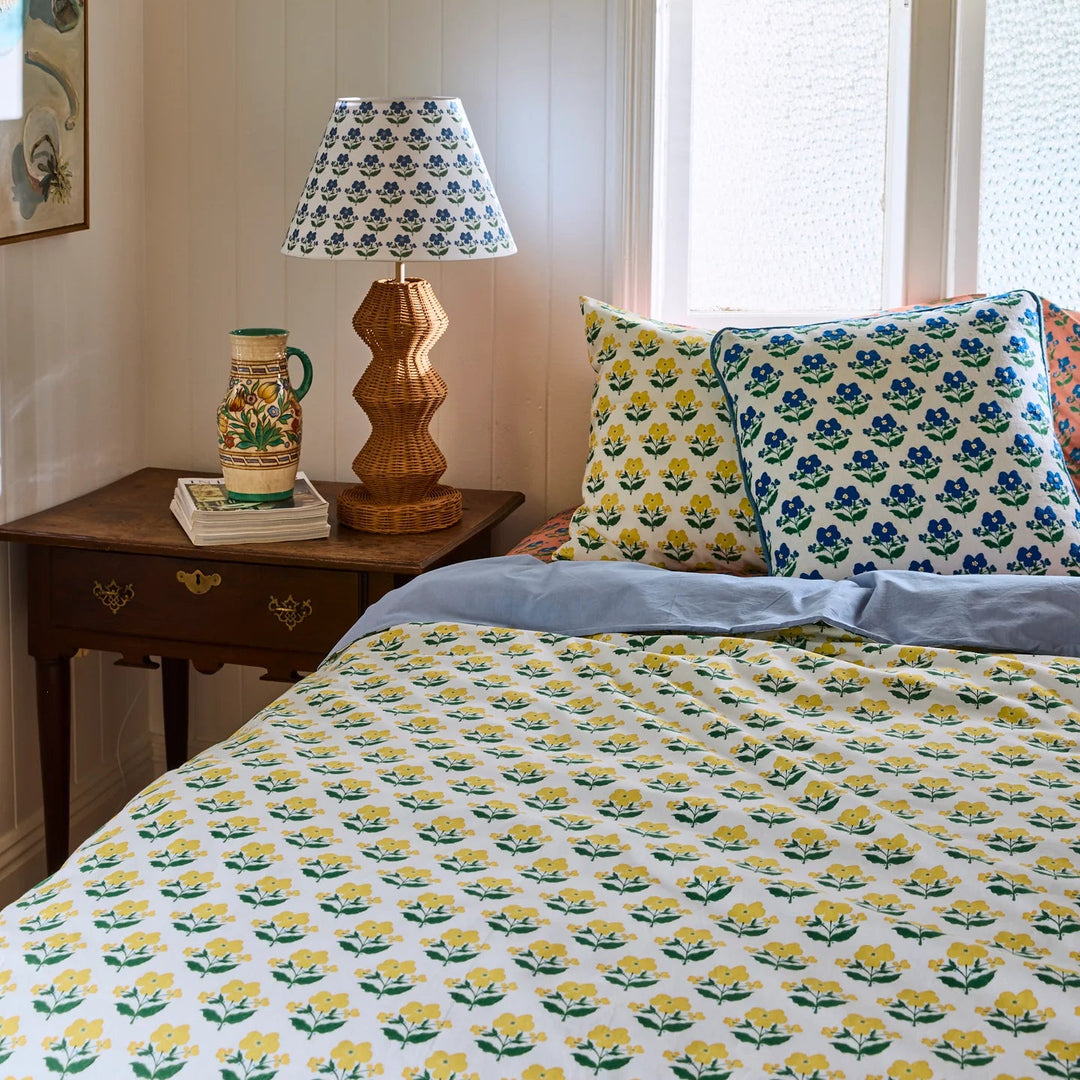 Kip & Co x Anna Spiro Indian Summer Yellow Organic Cotton Pillowcases