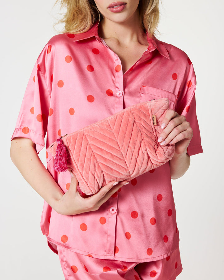Kip & Co Strawberry Velvet Toiletry Bag