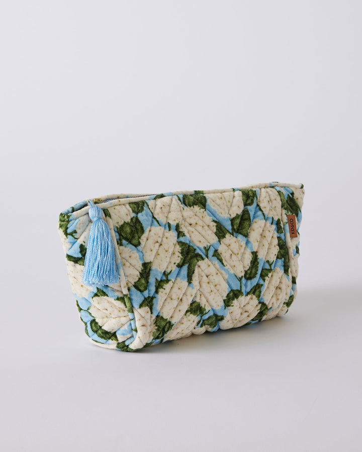 Kip & Co Hydrangea Blue Velvet Toiletry Bag