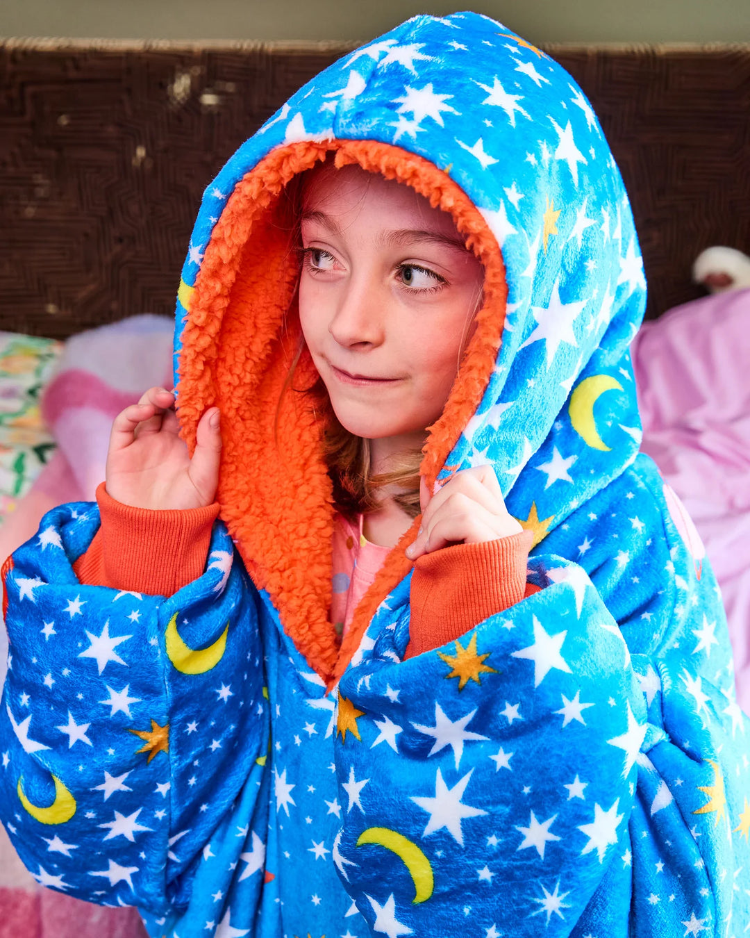 Kip & Co Stars And Moon Kuddle Hooded Oversized Sweater