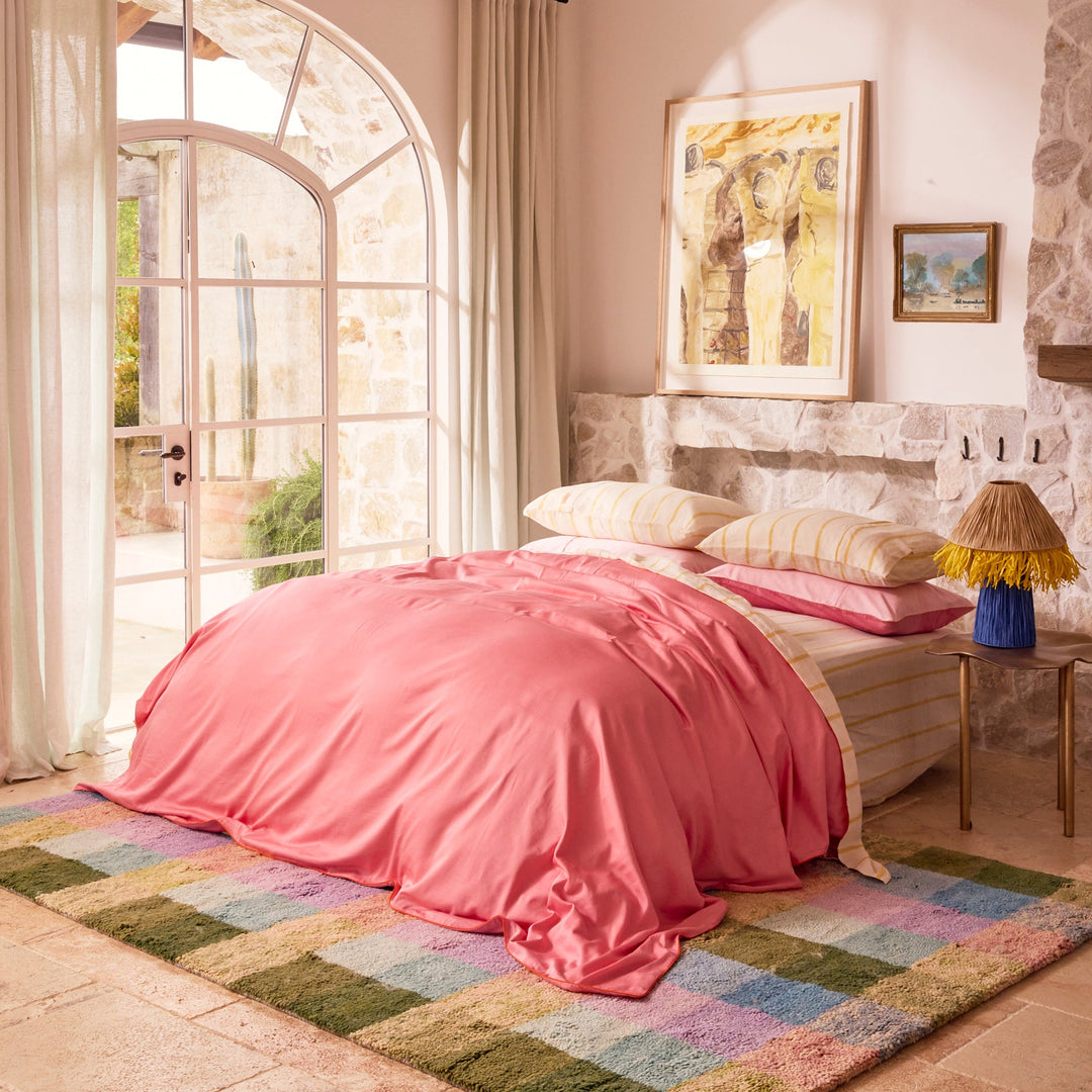 Kip & Co Popcorn Stripe Linen Fitted Sheet