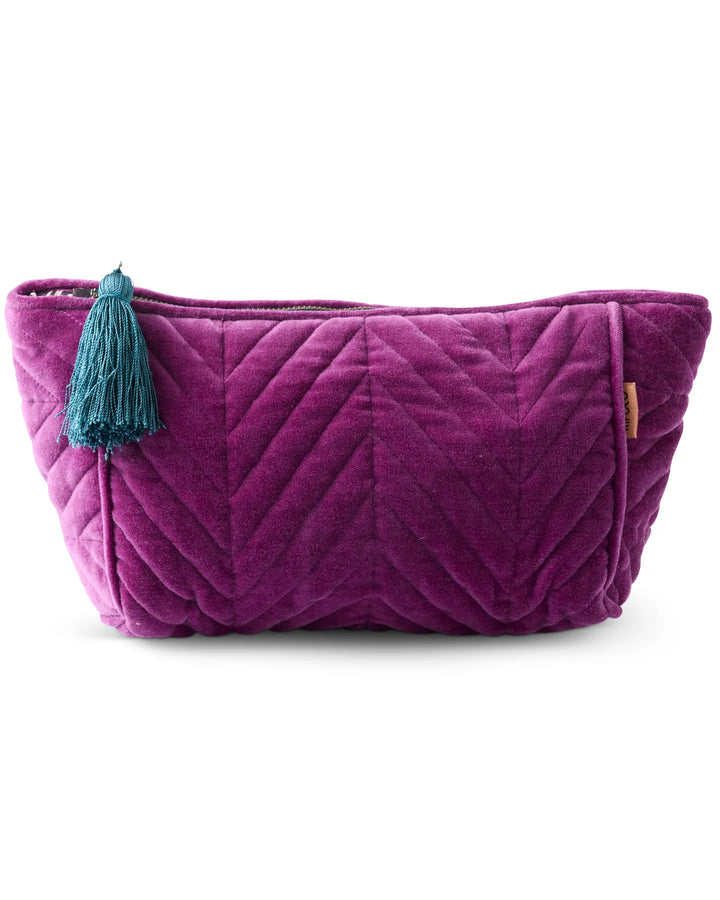 Kip & Co Wild Grape Velvet Toiletry Bag
