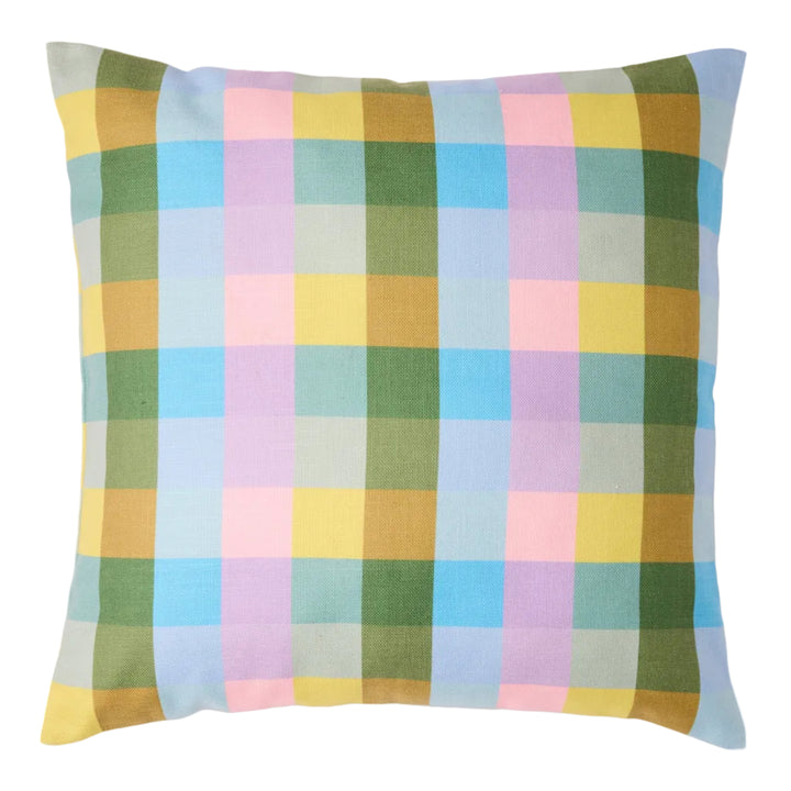Kip & Co Sorbet Tartan Outdoor Cushion