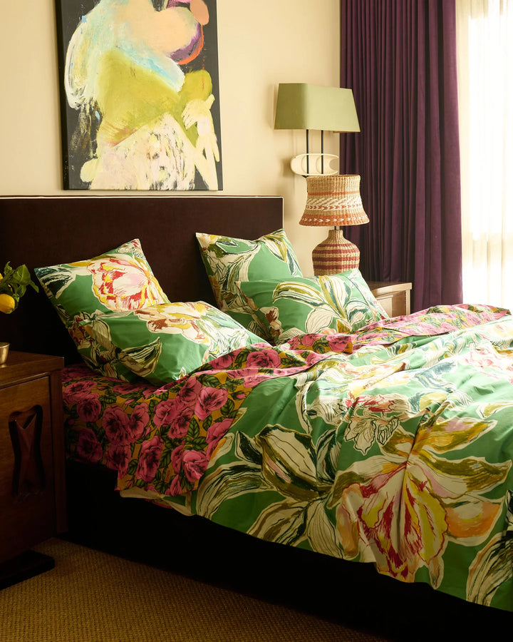 Kip & Co Somerset Green Organic Cotton Pillowcases Set