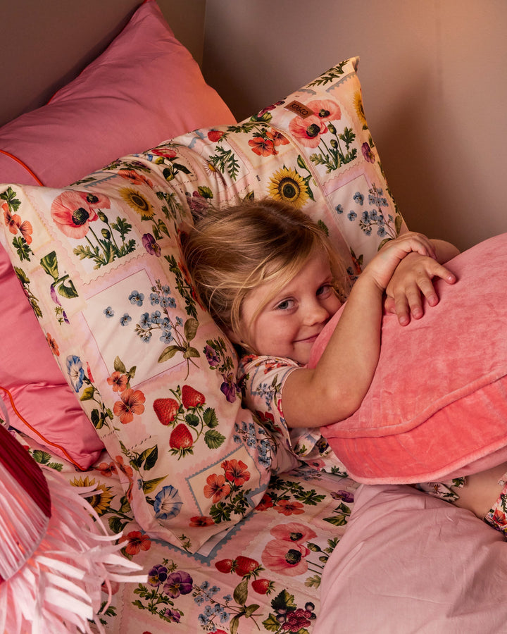 Kip & Co Peach Blossom Velvet Pea Cushion