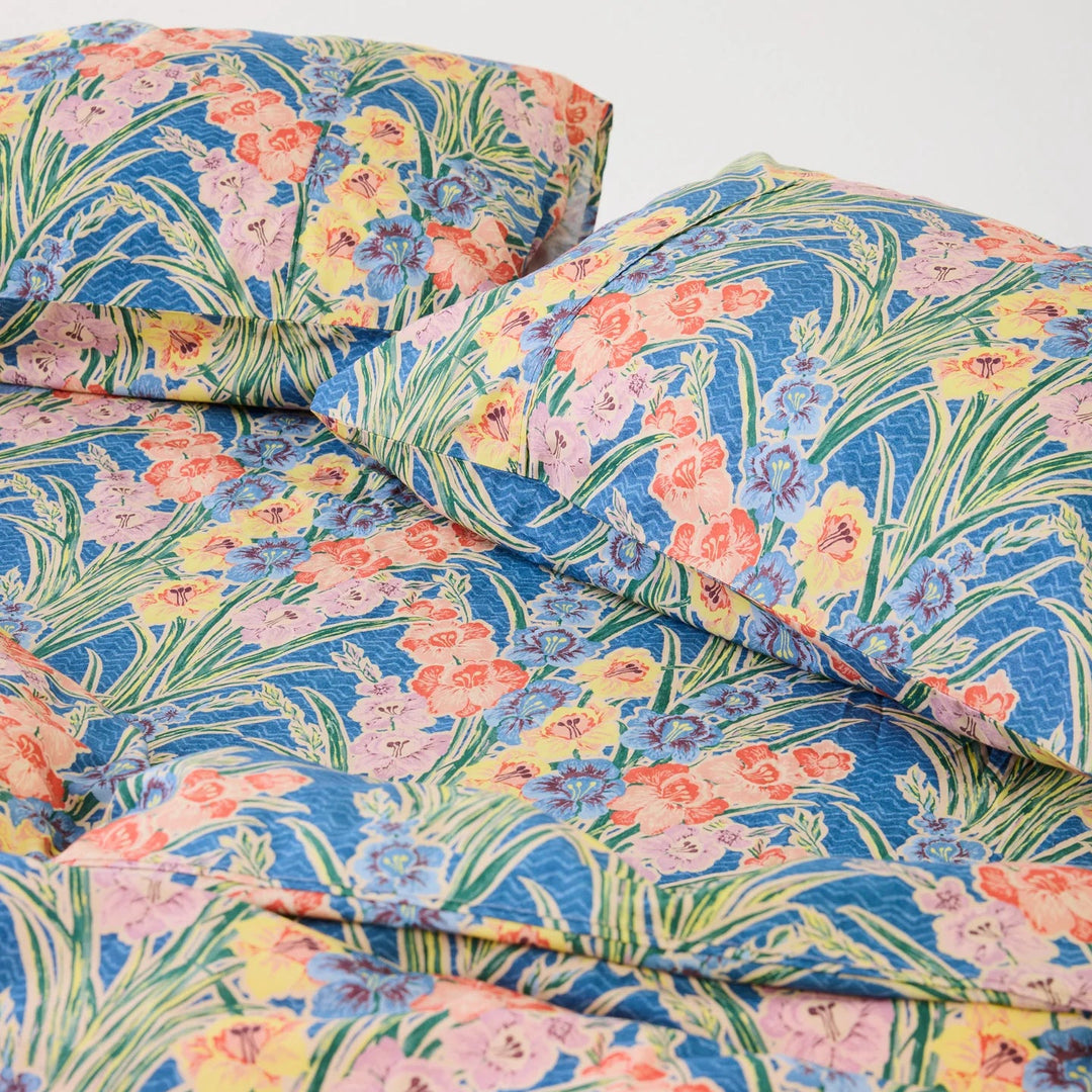 Kip & Co x Anna Spiro Gladiolus Organic Cotton Fitted Sheet