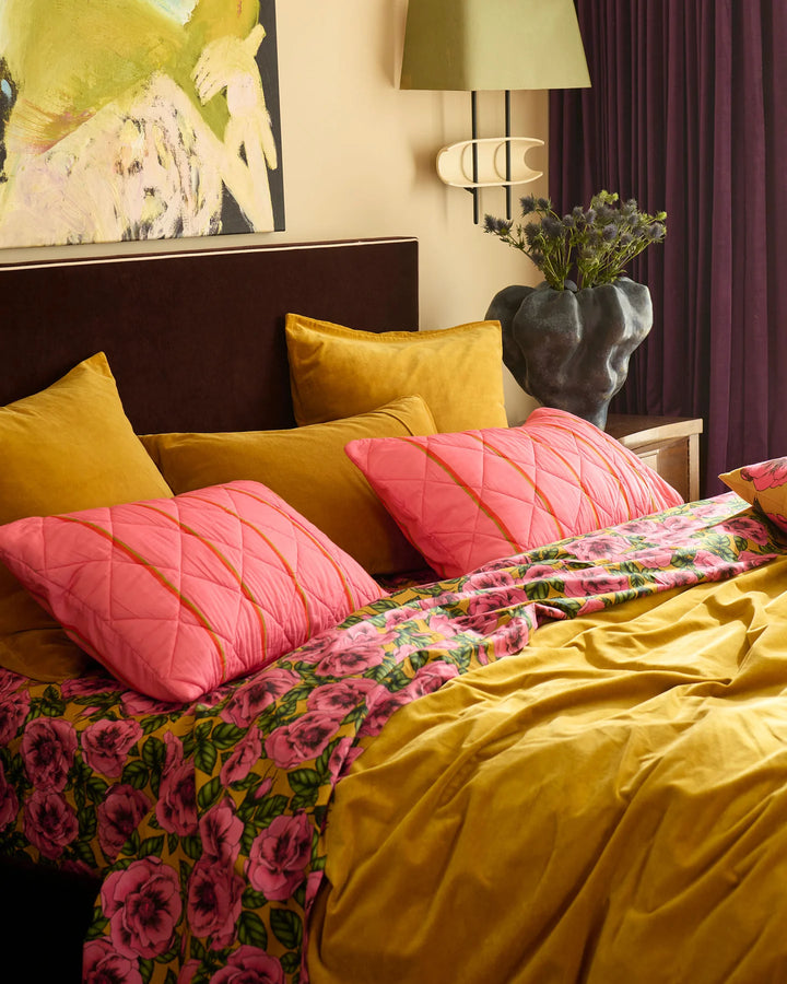 Kip & Co Wategos Soiree Stripe Organic Cotton Quilted Pillowcases