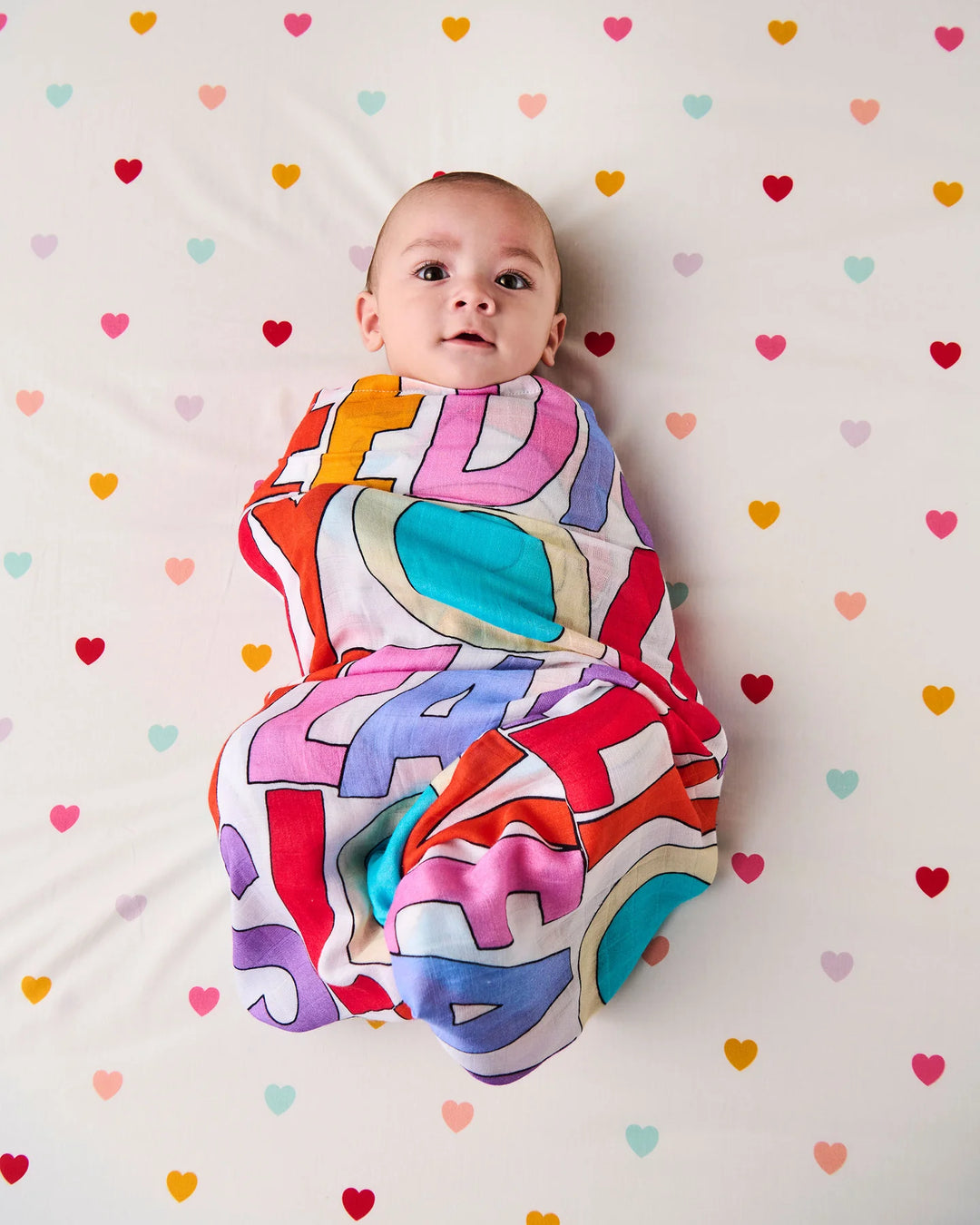 Kip & Co x The Beatles All You Need Is Love Bamboo Swaddle