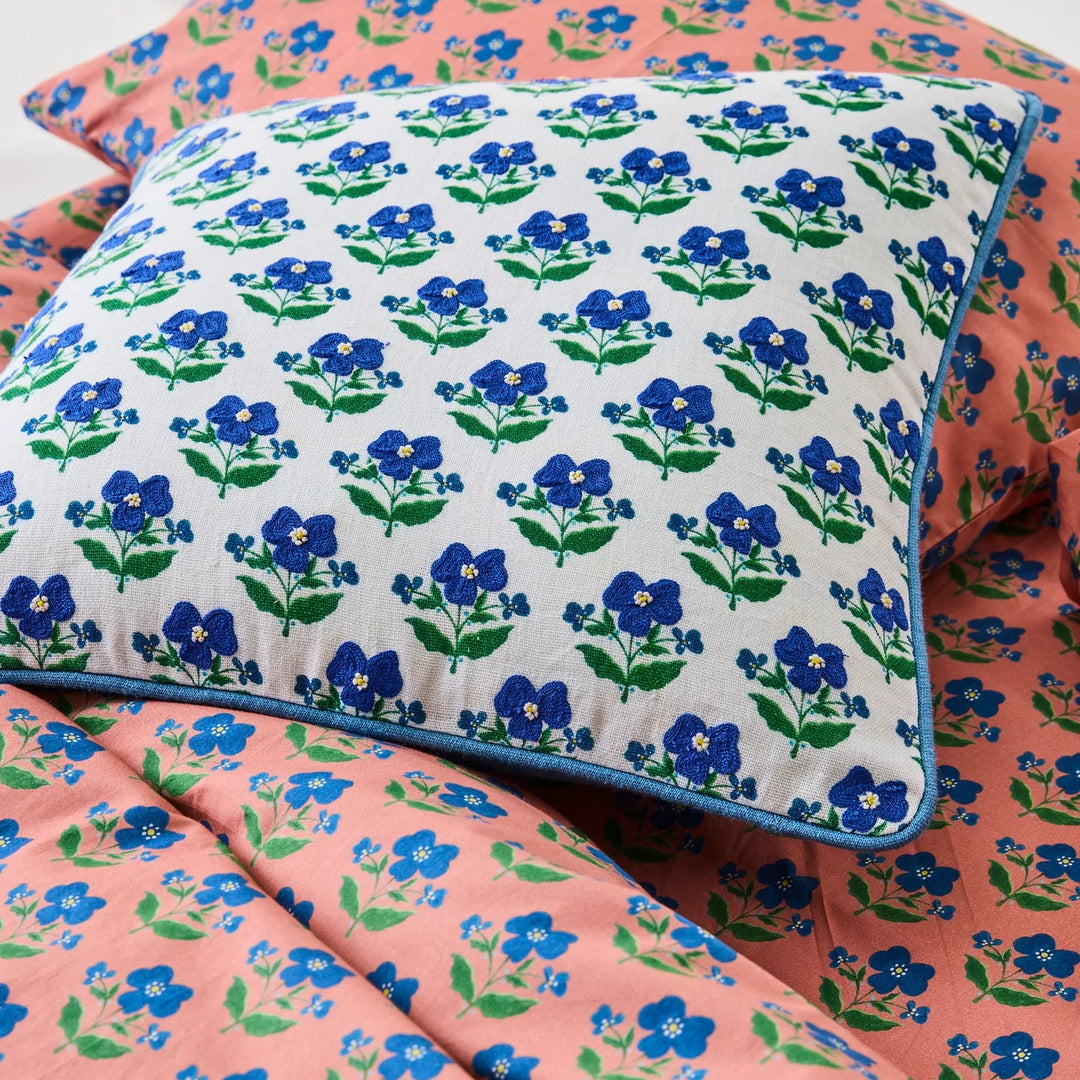 Kip & Co x Anna Spiro Indian Summer White Embroidered Cushion