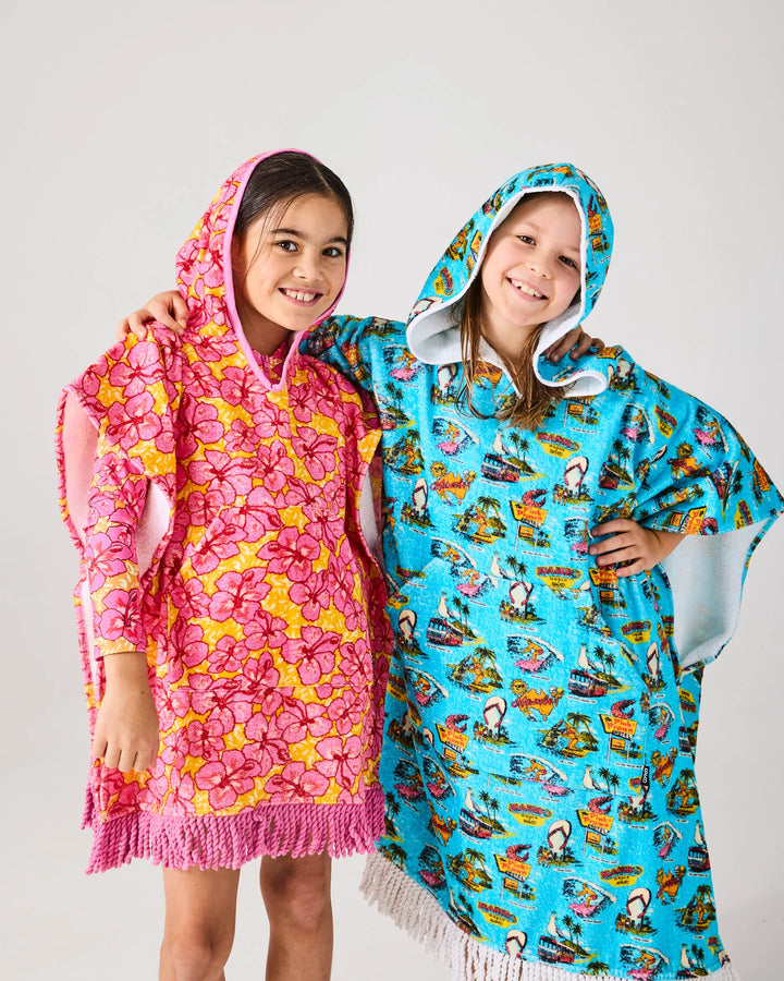 Kip & Co x Mambo Funshine Coast Printed Kids Terry Poncho