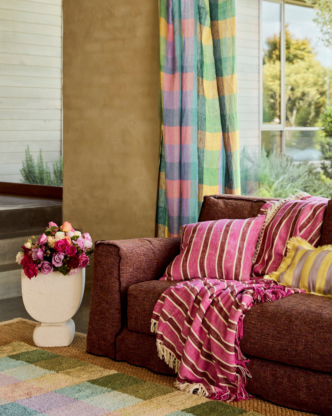 Kip & Co Cherry Sundae Woven Square Cushion