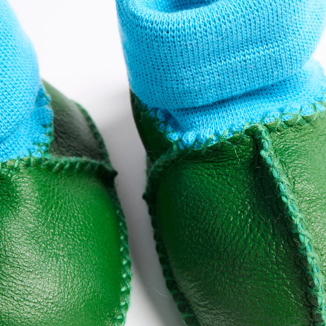 Kip & Co Green Baby Booties
