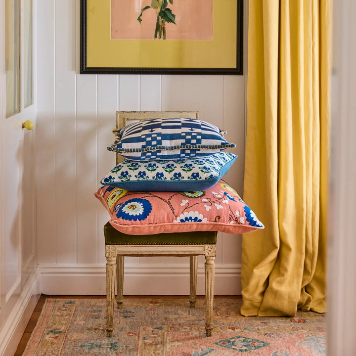 Kip & Co x Anna Spiro Tik Tak Woven Cushion