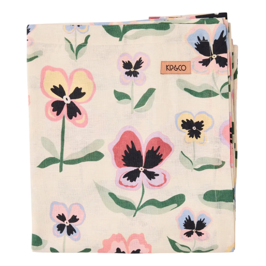 Kip & Co Pretty Pansy Tablecloth