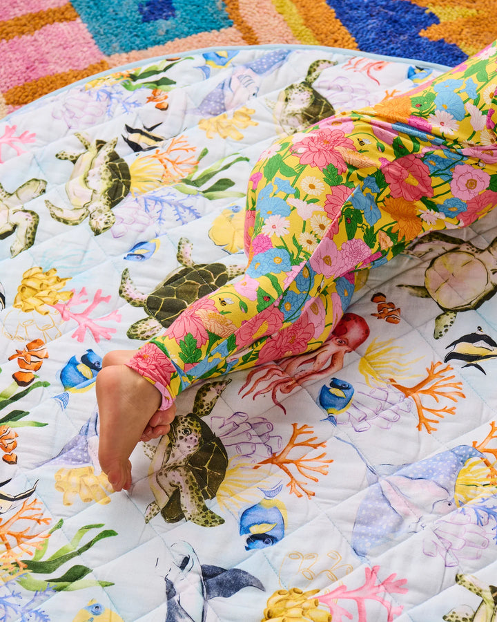 Kip & Co Reef Life Quilted Baby Play Mat