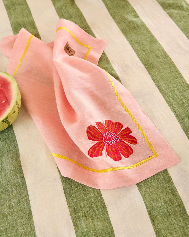 Kip & Co Wild Flower Embroidered 4P Napkin Set
