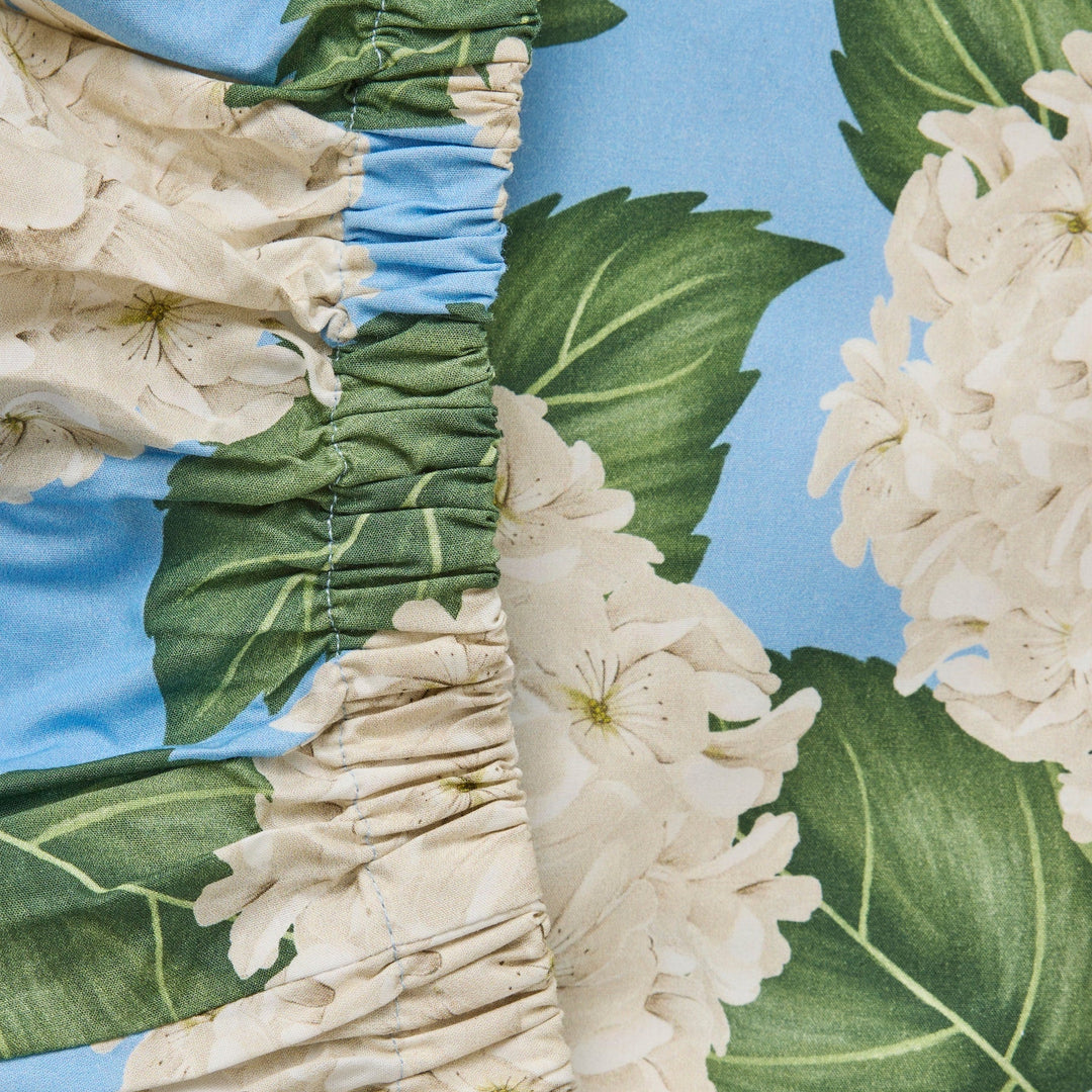 Kip & Co Hydrangea Blue Organic Cotton Fitted Sheet
