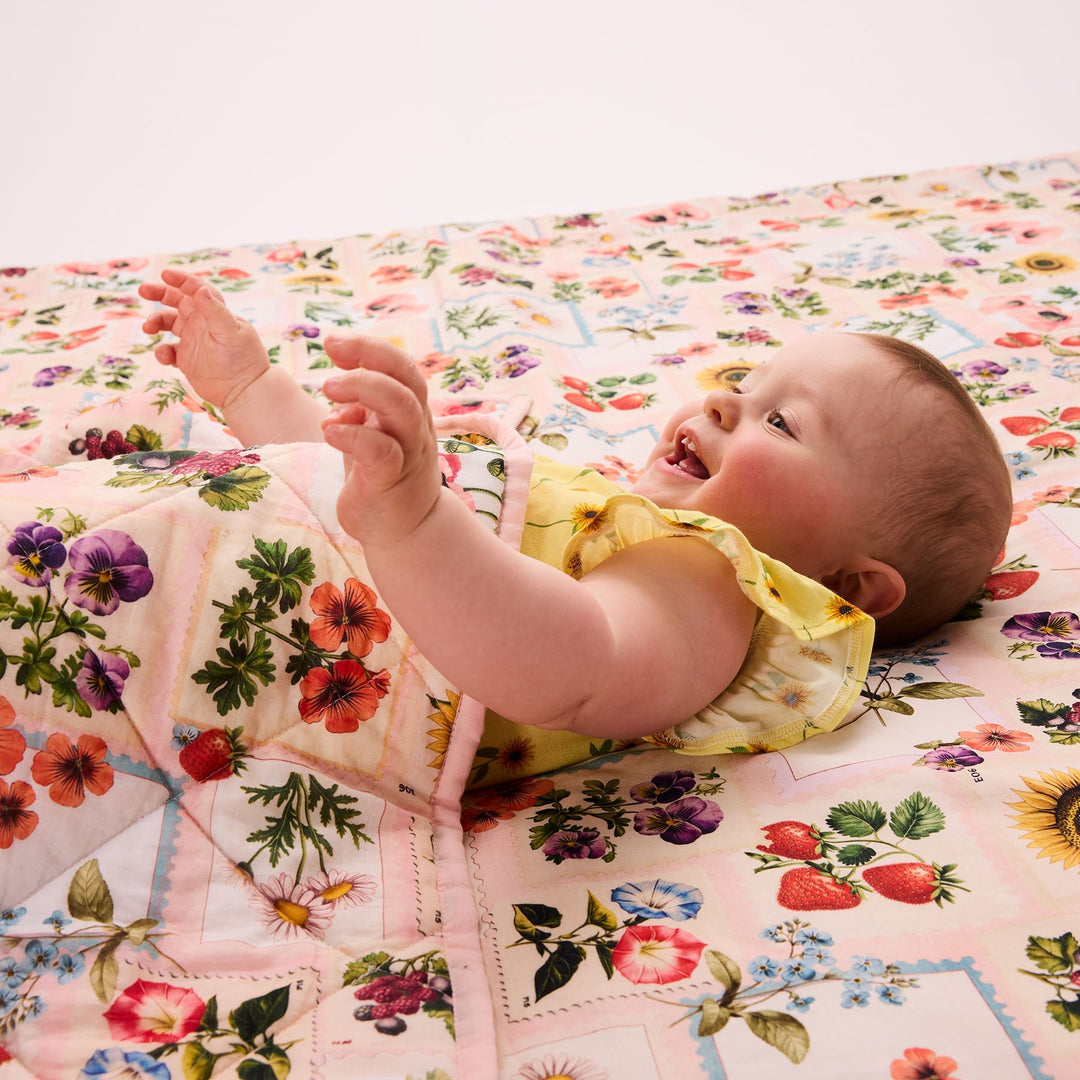 Kip & Co Sweet Life Organic Cotton Quilted Cot Bedspread