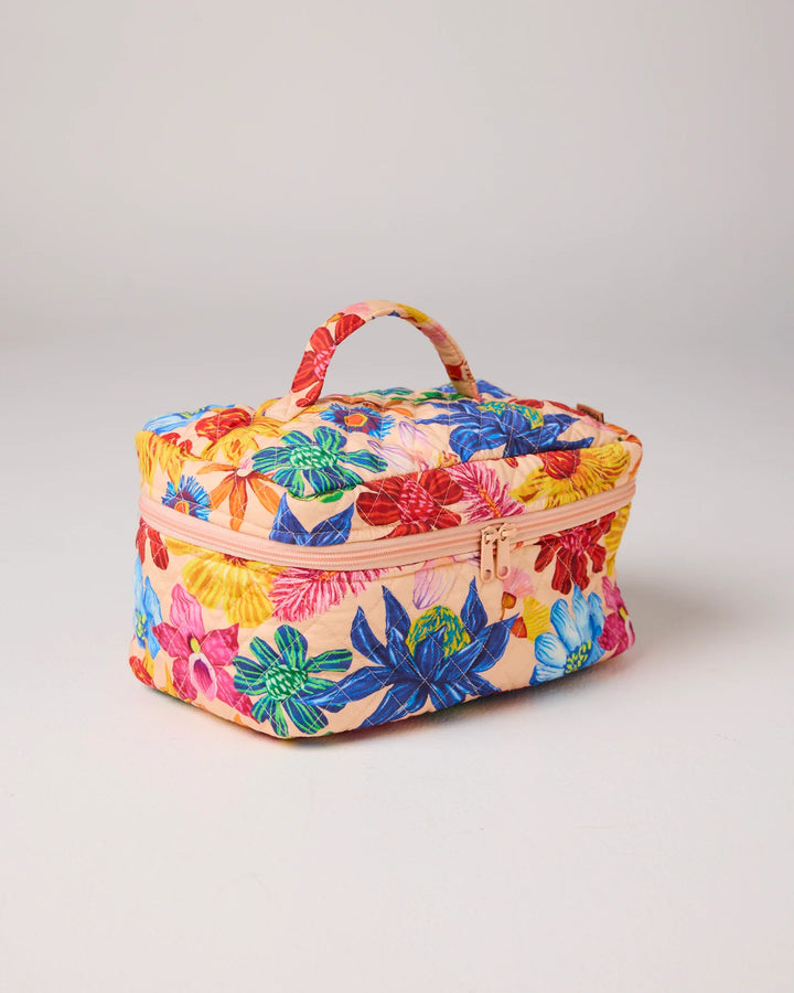 Kip & Co Wild Flowers In Bloom Quilted Cotton Toiletry Case