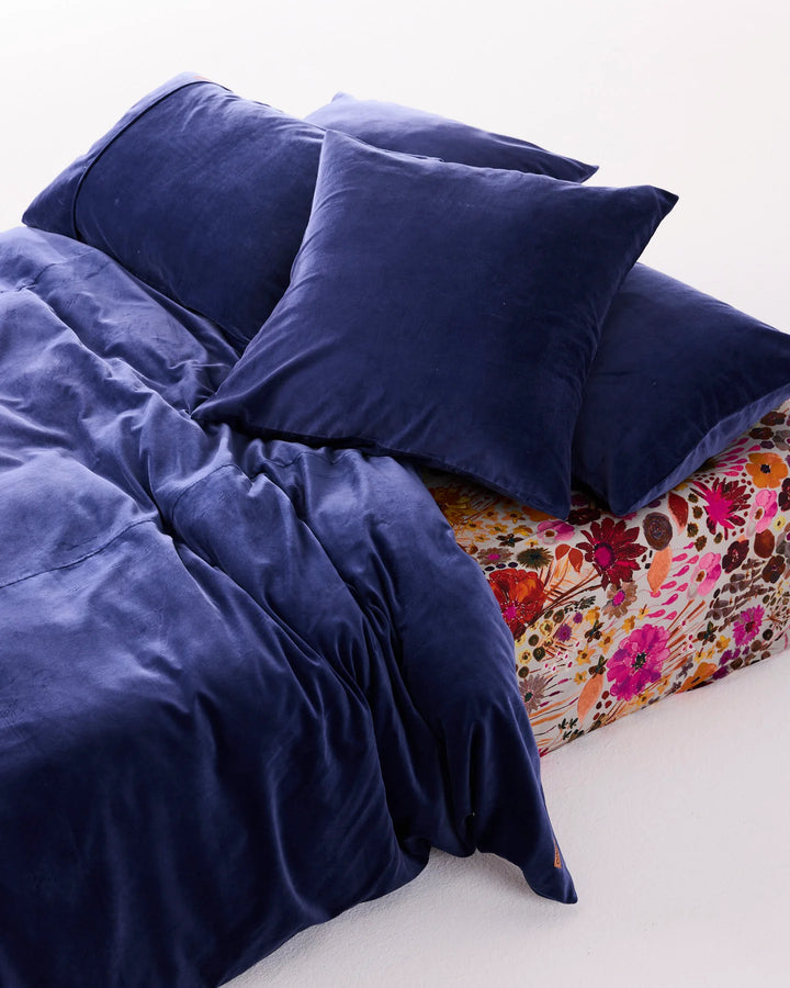 Kip & Co Navy Velvet Pillowcases