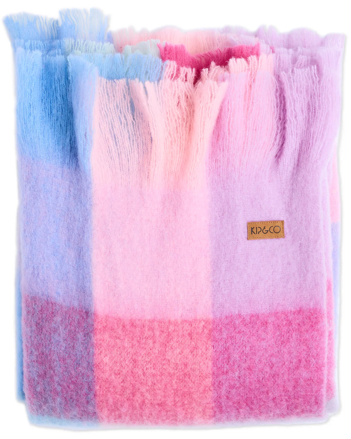 Kip & Co Candy Clouds Tartan Cosy Blanket