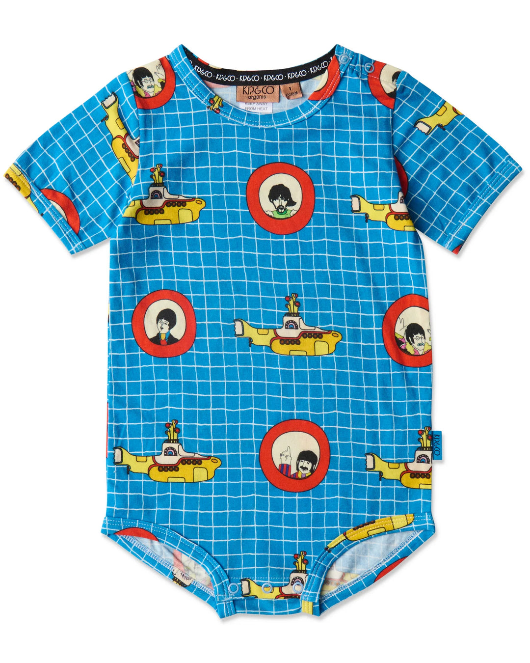 Kip & Co x The Beatles Yellow Submarine Organic Short Sleeve Romper