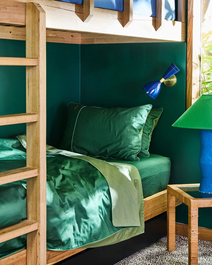 Kip & Co Glow In Green Bamboo Cotton Pillowcases