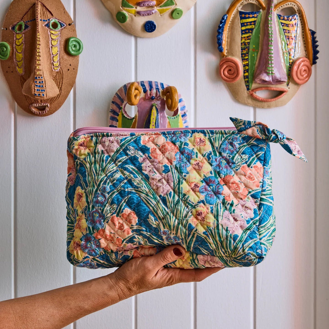Kip & Co x Anna Spiro Gladiolus Quilted Cotton Toiletry Purse