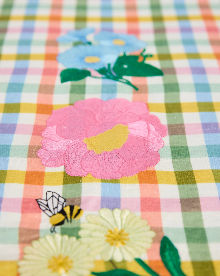 Kip & Co Sweet Flowers Tartan Table Runner