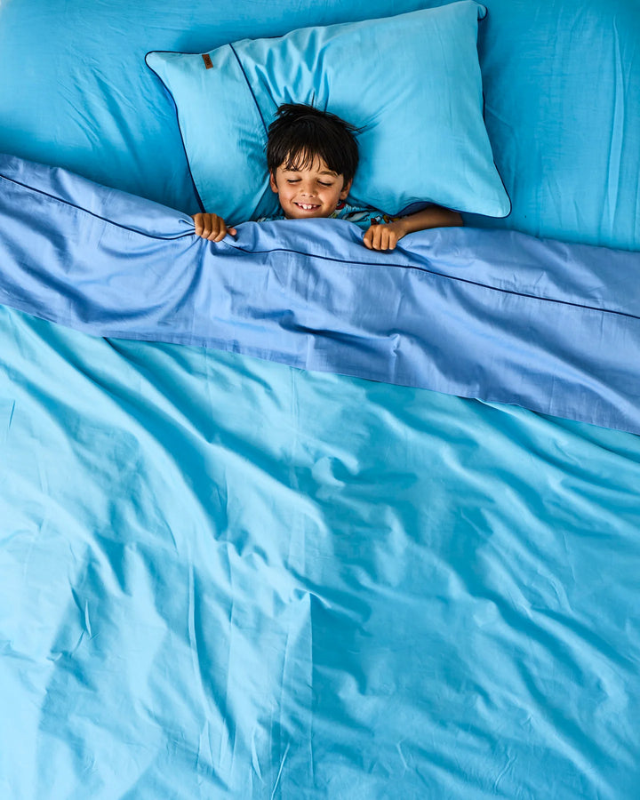 Kip & Co Glow In Sky Bamboo Cotton Fitted Sheet