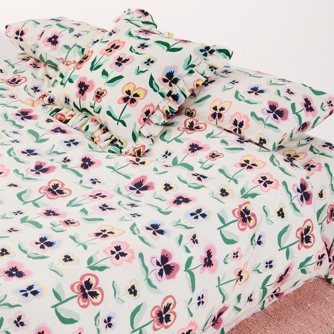 Kip & Co Pretty Pansy Organic Cotton Quilt Cover