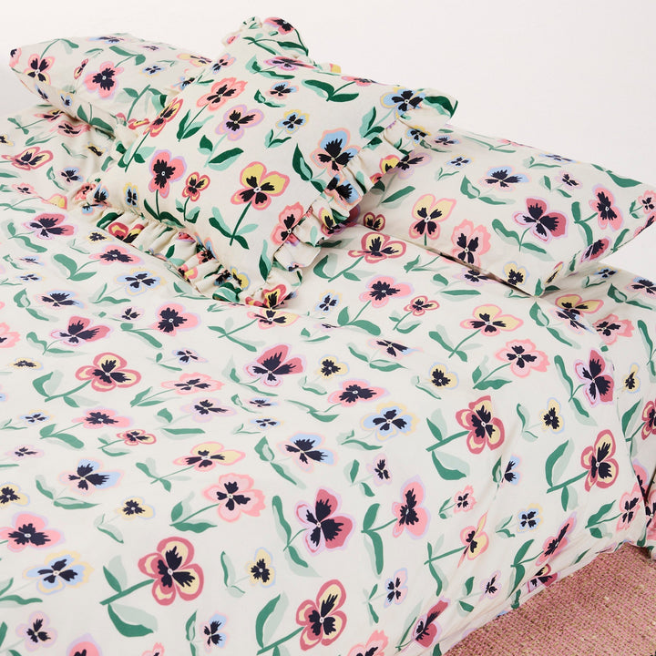 Kip & Co Pretty Pansy Organic Cotton Quilt Cover