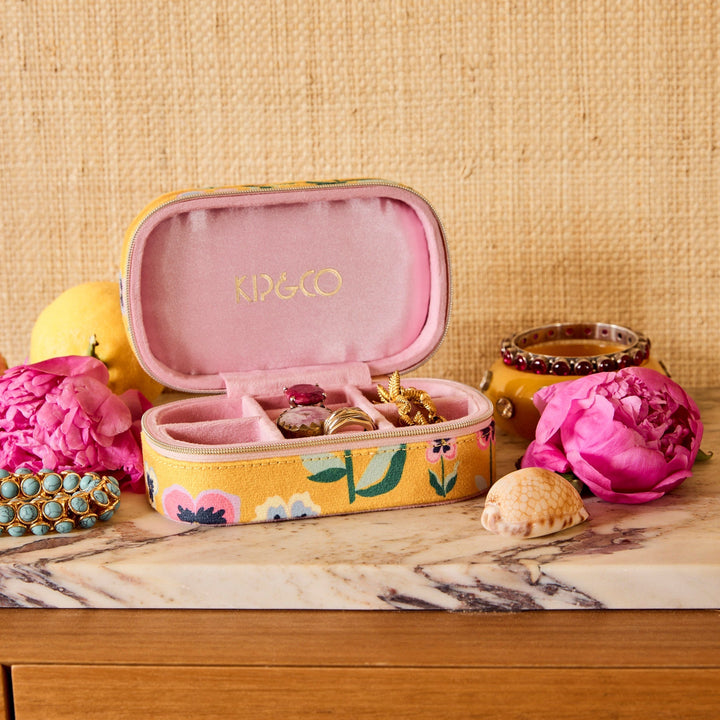 Kip & Co Pretty Pansy Travel Velvet Jewellery Box