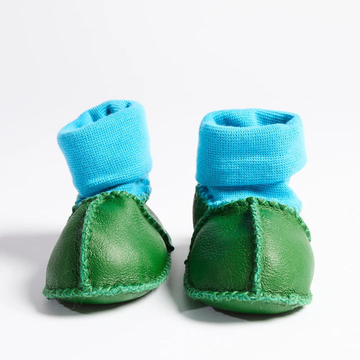 Kip & Co Green Baby Booties
