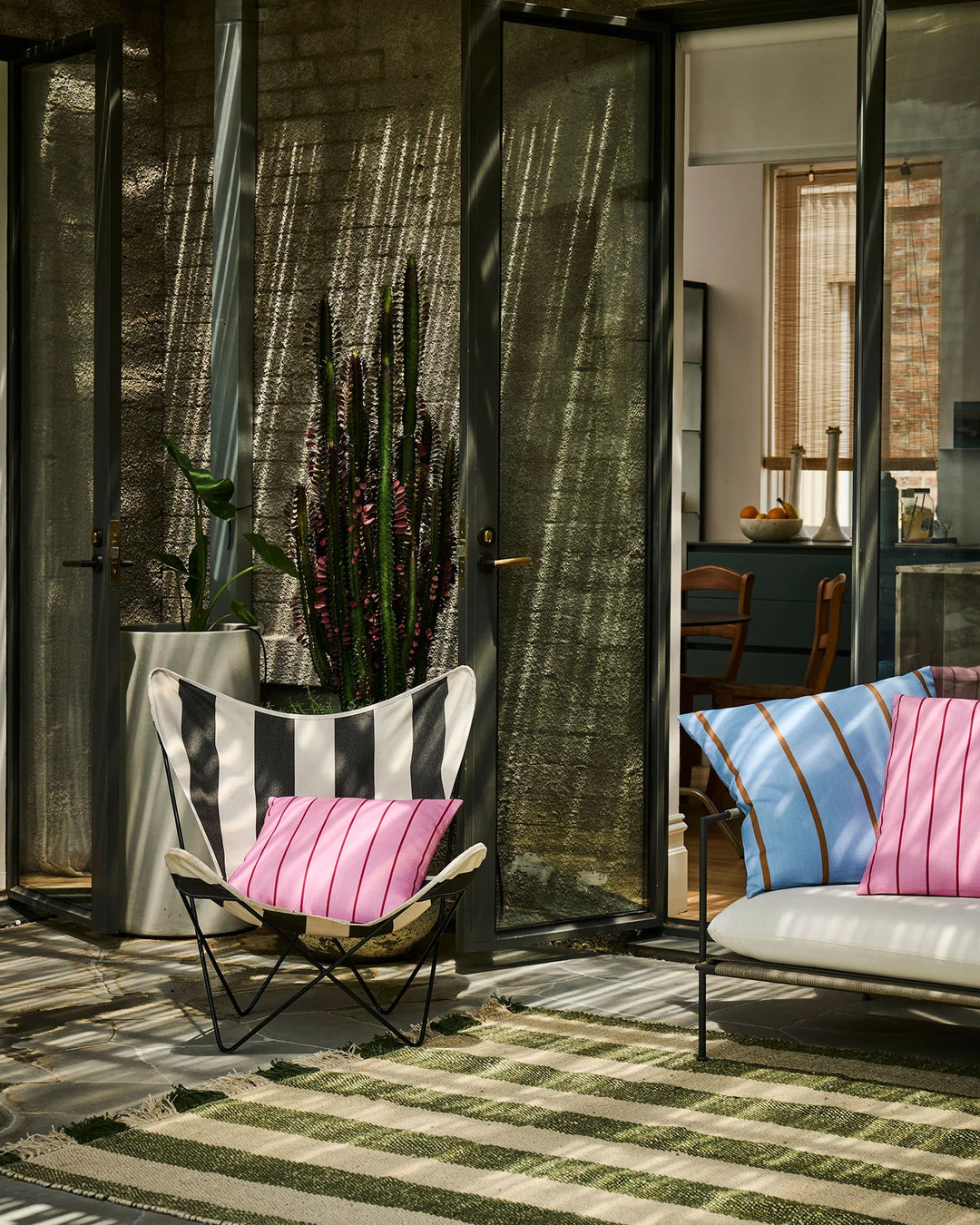 Kip & Co Iced Vovo Stripe Outdoor Cushion