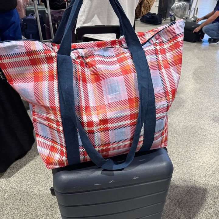 Project Ten Medium Zip Tote - Tartan