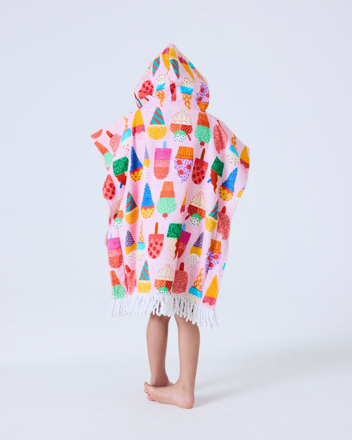 Kip & Co Gelato Printed Kids Terry Poncho