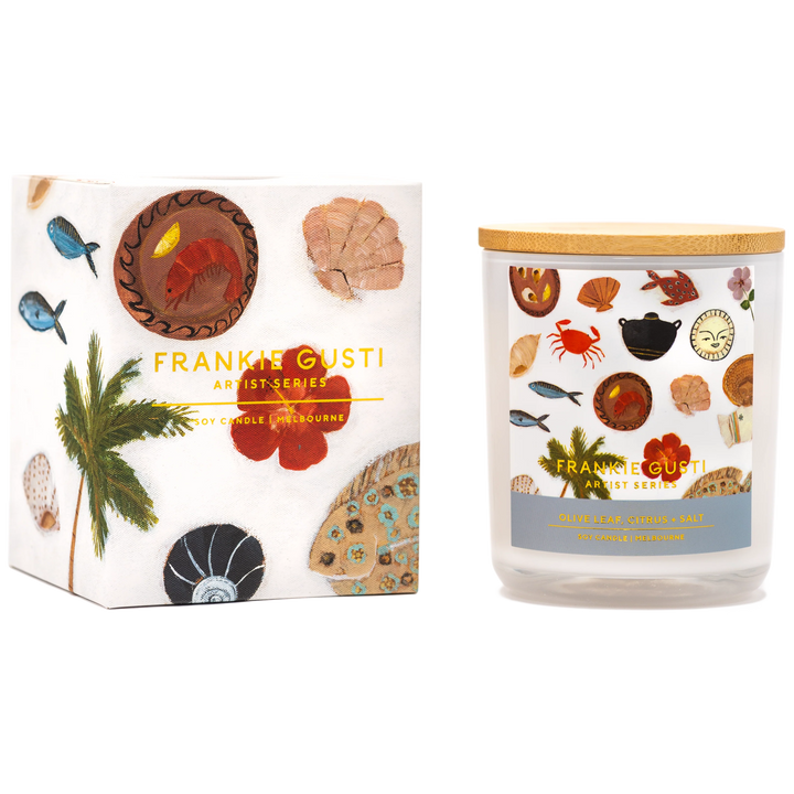 Frankie Gusti Artist Series Candle - Olive Leaf, Citrus + Salt