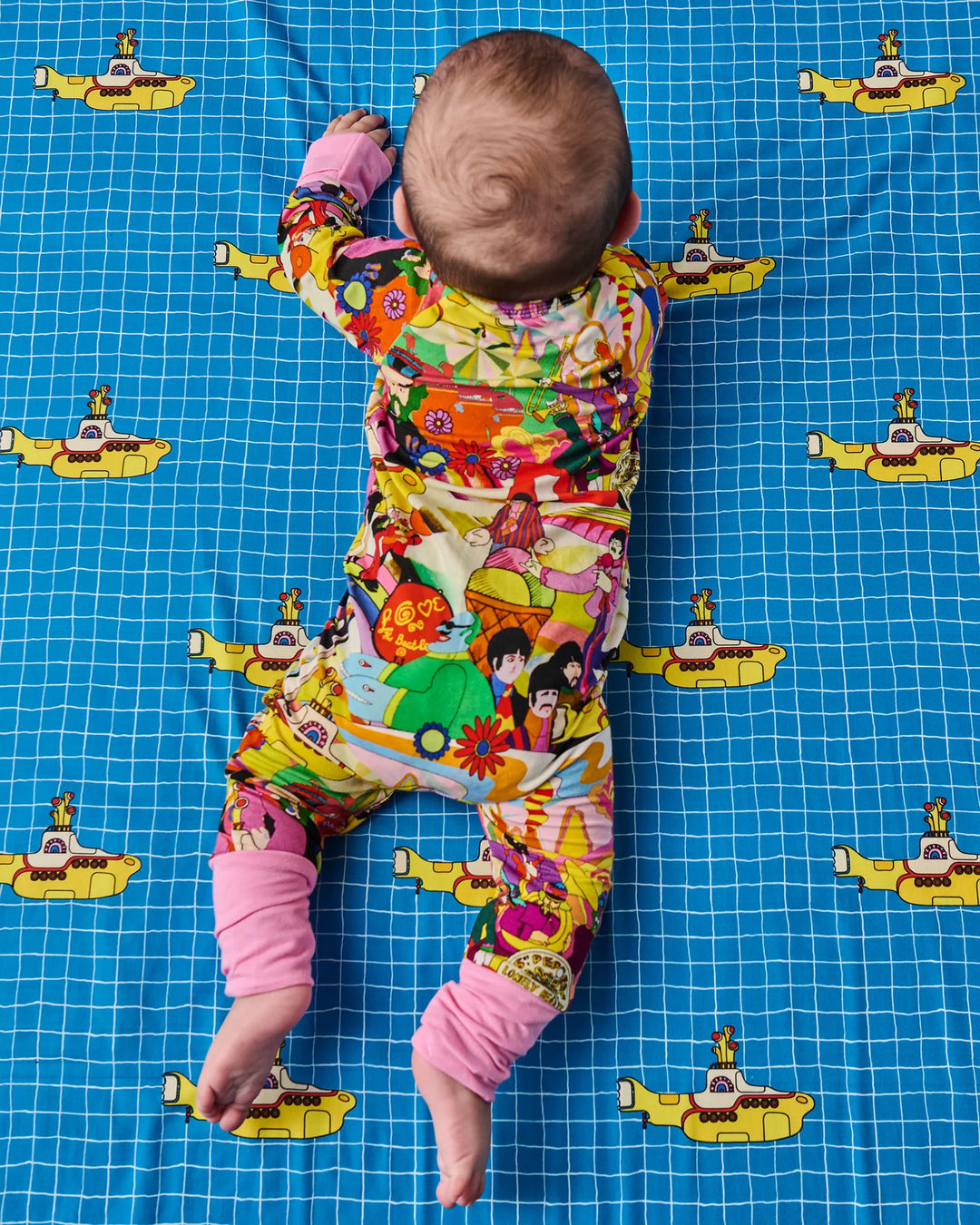 Kip & Co x The Beatles Big Band Organic Long Sleeve Zip Romper