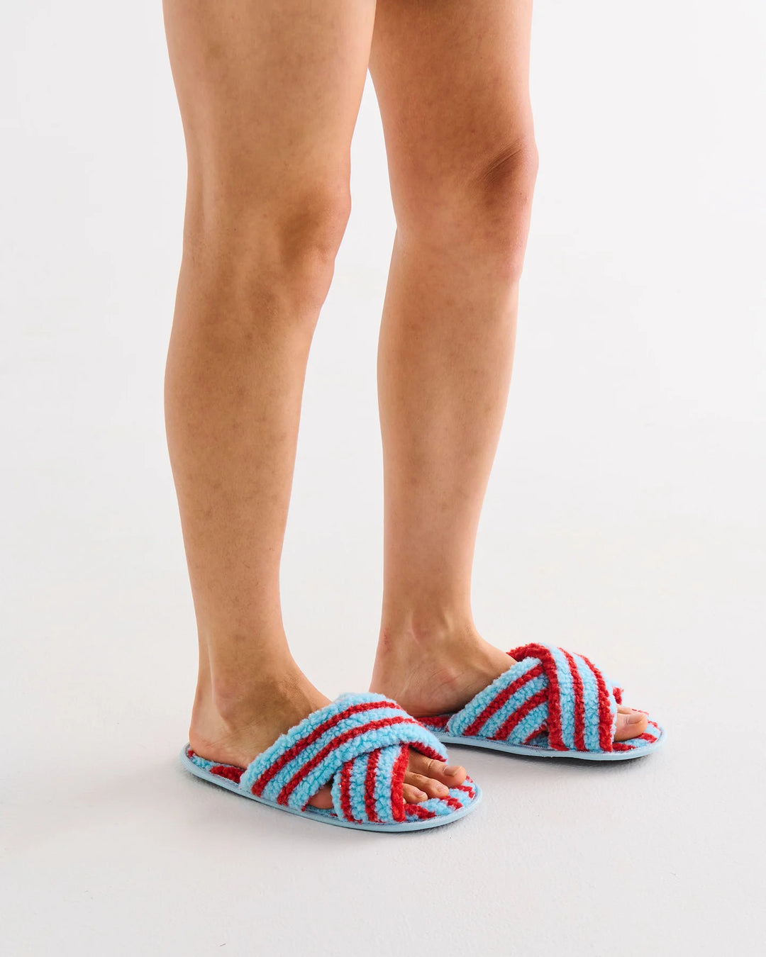 Kip & Co Hamilton Stripe Sherpa Adult Slippers