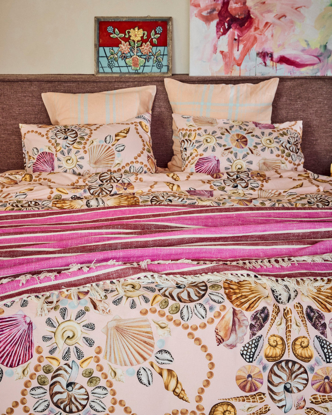 Kip & Co Costa Pink Organic Cotton Pillowcases