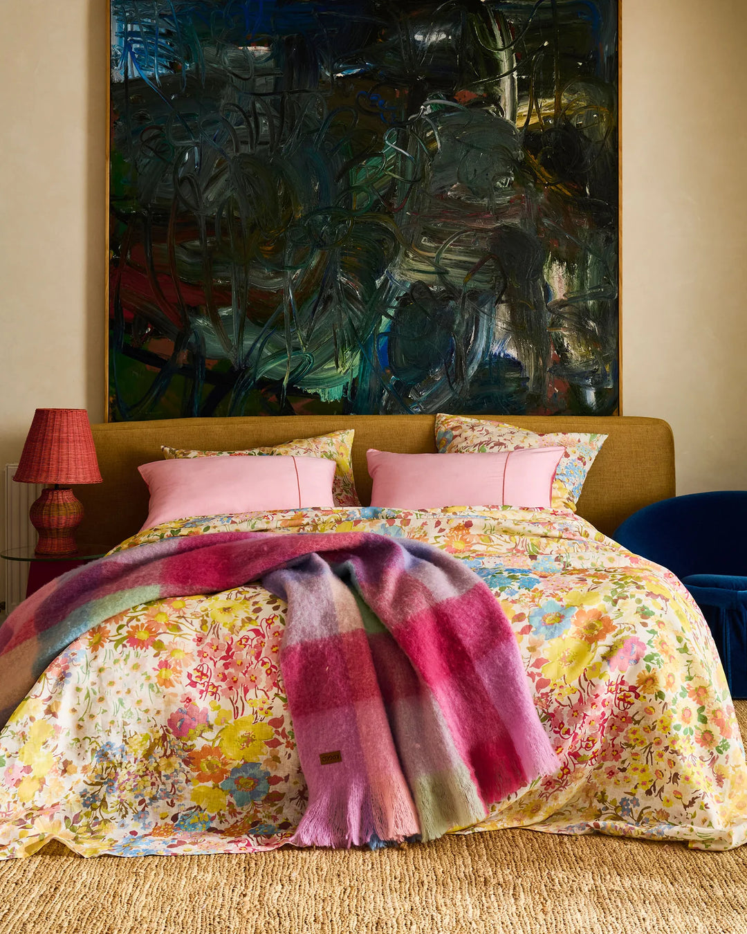 Kip & Co Forever Floral Butter Linen Quilt Cover