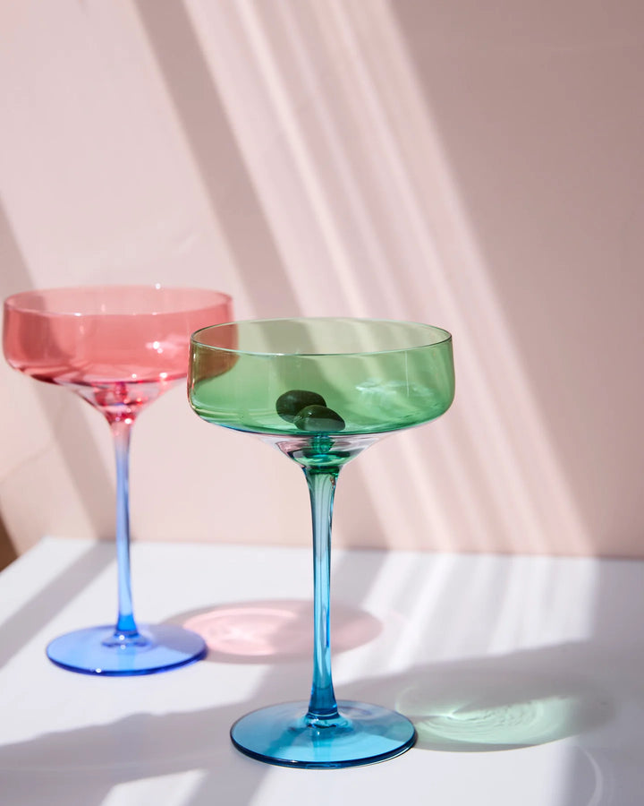 Kip & Co Pistachio Crush Margarita Glass 2P Set